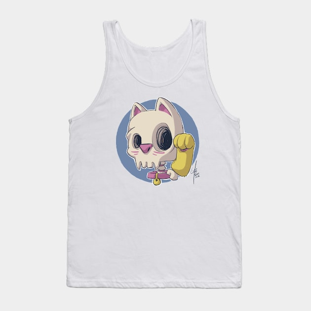 Skull Maneki Neko Tank Top by MBGraphiX